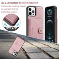 thumbnail image 5 of For Apple iPhone 12 Pro Max Case 5G, Wallet with Detachable Magnetic Card Pockets,fit Car Mount, 2 in 1 Durable PU Leather Money Card Sleeve Kickstand Shockproof Protection Back Flip Cover - Pink, 5 of 18