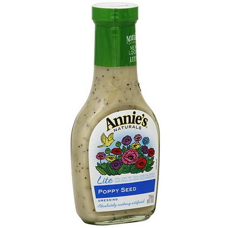 Annie's Naturals Lite Poppy Seed Dressing, 8 oz (Pack of