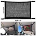 thumbnail image 4 of CNKOO 31.5 x 21.2in Car Ceiling Cargo Net Double-layer Car Mesh Bag Strong Load-bearing Adjustable Cargo Storage Net with 4 Buckles for Most Cars SUVs Trucks, 4 of 10