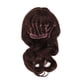thumbnail image 1 of Peluca larga y rizada Ticfox para mujer hebilla color marrón con flequillo, 1 of 14