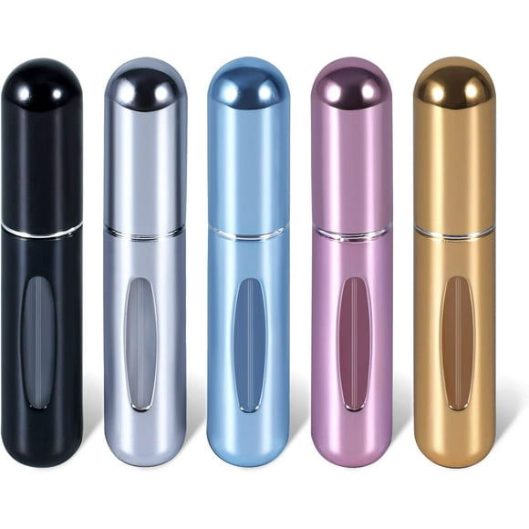 Flacon Atomiseur de Parfum Flacon Rechargeable Portable 0.2oz (5ml) Flacon Pompe Vide Vaporisateur Délicat de Voyage Lot de 5