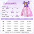 thumbnail image 3 of Jurebecia Girls Princess Costume, Floral Puffy Dress for Halloween Cosplay, Kids Birthday Party Dress with Accessories 6(4-5Years), 3 of 18