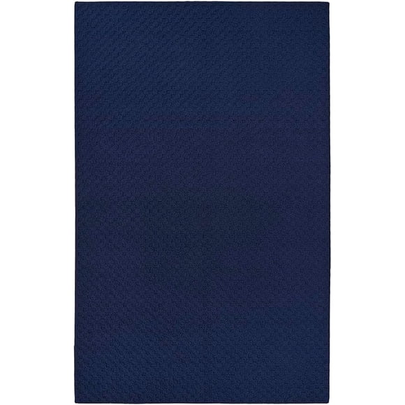 Garland Rug Tapis Antidérapant Town Square Bleu Marine 3 Pieds x 5 Pieds pour Salons et Couloirs, Élégant et Durable pour les Zones à Fort Passage