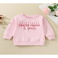 thumbnail image 3 of Chandail de Noël pour Enfants à Imprimé de Lettres, Manches Longues, T-shirt à Enfiler, 3 of 9