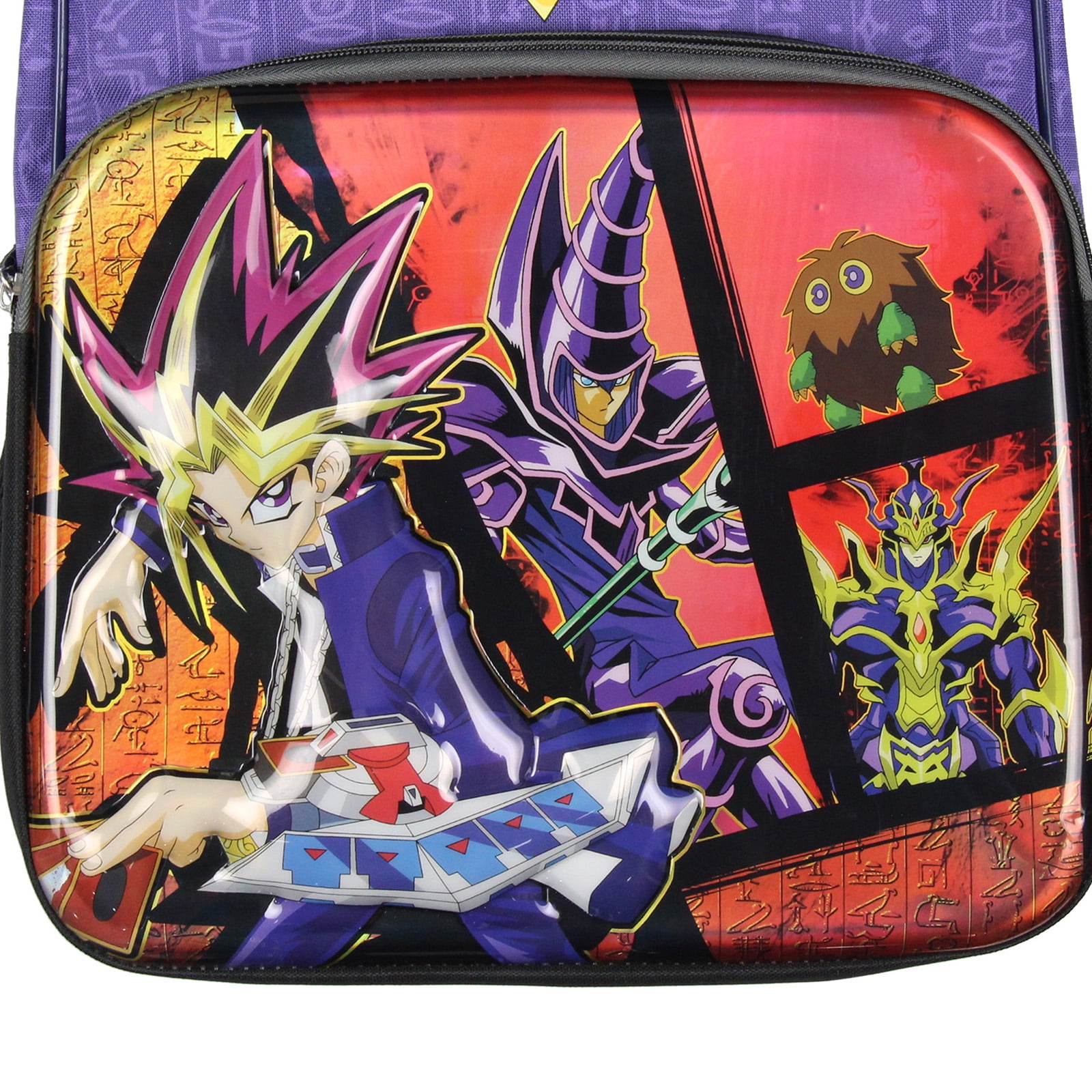 Yu-Gi-Oh! 16" Molded Backpack Battle Ready Yugi Dark Magician Black Luster Soldier Character Travel Backpack