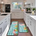 thumbnail image 3 of Happy Easter Bunny Decorative Kitchen Rugs Set of 2, Rabbit Easter Eggs Kitchen Mat Spring Home Decor Low-Profile Kitchen Rugs for Floor 17"x47"+17"x30", 3 of 6