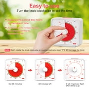 Conchstar 60 Minute Visual Timer for Kids, Countdown Timer for Classroom & Kitchen, Desk Timer for Study, Time Manager Tool for Kids with Fruit Pattern (Orange)