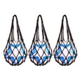 thumbnail image 1 of 3 Pcs Sac Volleyball Basketball Soccer Soccer Filet de Rangement Sac Ballon Transport Maille pour Ballon Simple (Noir), 1 of 7