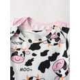 thumbnail image 4 of Newborn Baby Girl Romper Cow Print Design 2 Pcs Outfit Set 0-3 Months, 4 of 7
