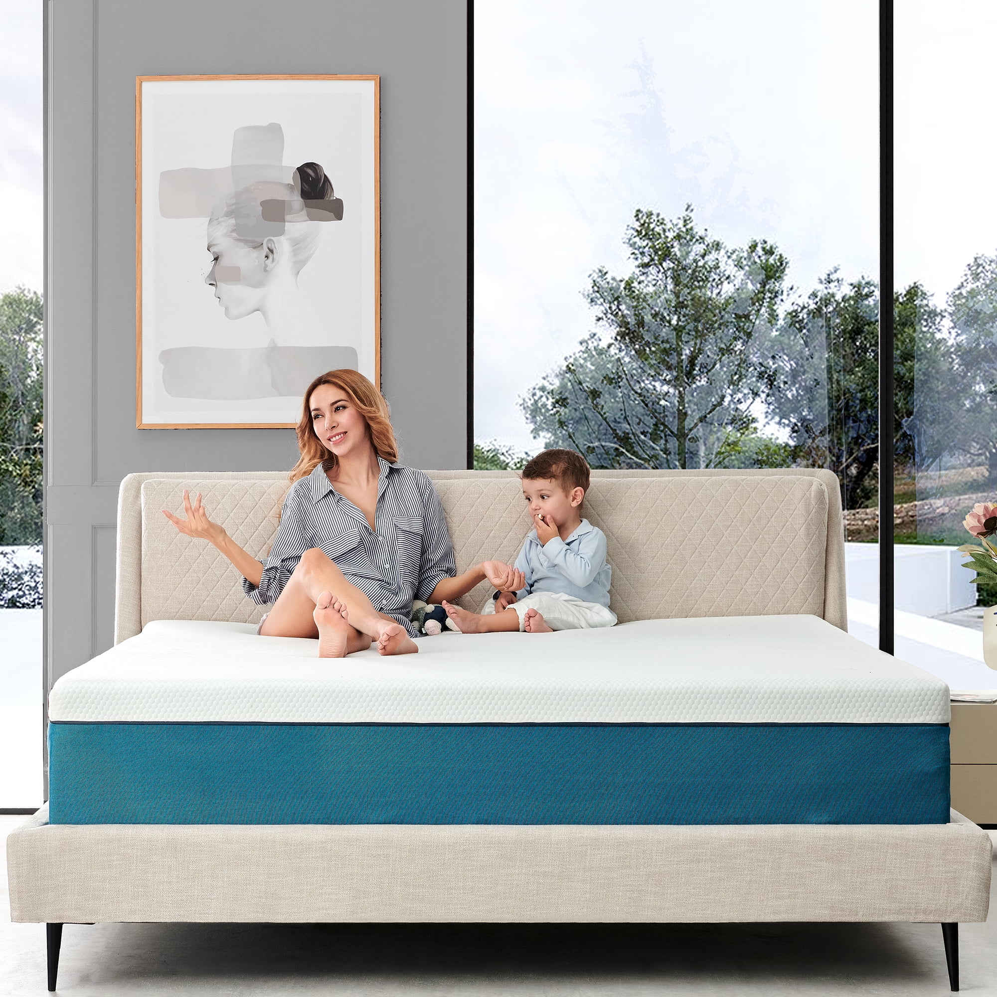 Molblly 12 inch Full Size Memory Foam Mattress More Breathable,Full Bed