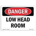 thumbnail image 1 of SignMission OS-DS-A-1218-L-2387 12 x 18 in. OSHA Danger Sign - Low Head Room, 1 of 1
