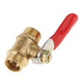 thumbnail image 2 of mmirethe Divers Type Robinet à Boisseau Sphérique Fileté en Laiton MM 12mm Rouge 1Set, 2 of 6