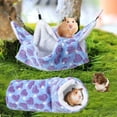 thumbnail image 4 of 2Pcs Small Pet Hammock Tunnel Ferret Hammock Hamster Nest Bed Glider Guinea Pig Ferret Hammock Set for Small Pets, 4 of 8