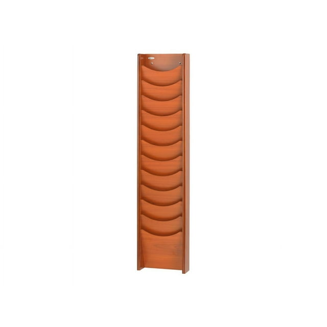 Safco - Literature holder - wall mountable - 12 compartments - for - cherry
