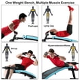 thumbnail image 5 of SuperFit Folding Weight Bench Adjustable Sit-up Board Curved Bench Blue Leather, 5 of 11