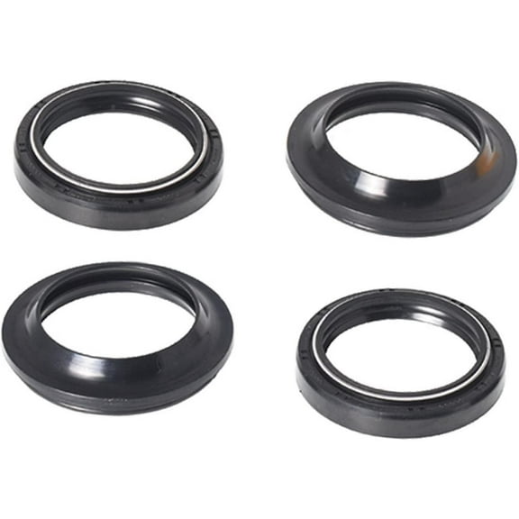 waltyotur 2pcs Motorcycle Fork Oil Seal 2Pcs Dust Seal Kit 4 Fork Seals Kit Replacement for Honda VT750 1100 Kawasaki Suzuki Yamaha Black