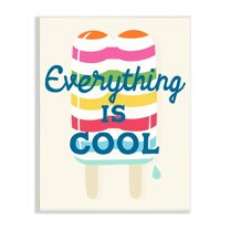 Stupell Industries Everything Is Cool Summer Striped Ice Pop Snack Graphic Art Unframed Art Print Wall Art, Design by Daphne Polselli
