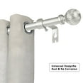 thumbnail image 2 of Urbanest 5/8" Single Telescoping Curtain Rod with Volle Finials, Pewter, 28"-48", 2 of 8