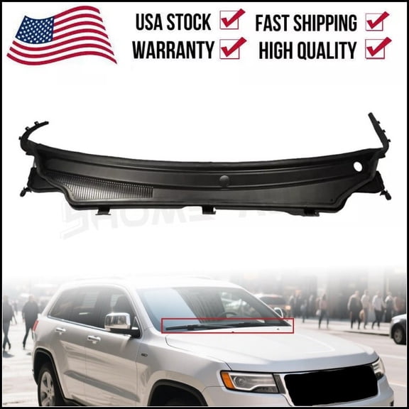 Windshield Wiper Cowl Panel For Jeep Grand Cherokee 2011-2015 Black Plastic