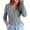 Grey, variant on Women's Casual Knit Long Sleeve Shirts for Women - Button Down Crew Neck Tops Everyday Wear and Layering