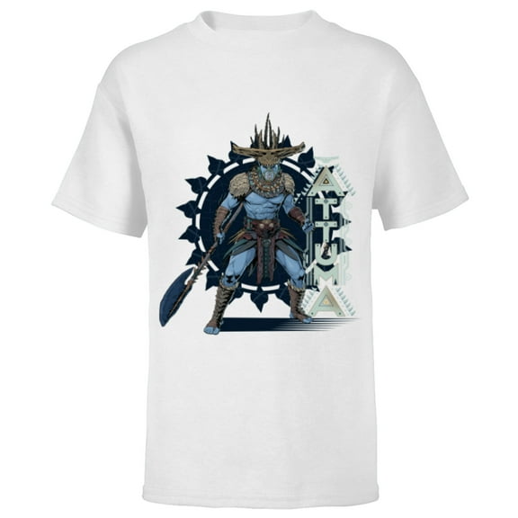Marvel Black Panther: Wakanda Forever Attuma Atlantis Iconic - Short Sleeve T-Shirt for Kids - Customized-White