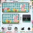 thumbnail image 2 of Happy Easter Bunny Decorative Kitchen Rugs Set of 2, Rabbit Easter Eggs Kitchen Mat Spring Home Decor Low-Profile Kitchen Rugs for Floor 17"x47"+17"x30", 2 of 6