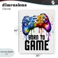 thumbnail image 4 of Stupell Industries Contemporary Born To Game Splash Canvas Art, 30 x 40, by Kim Allen, 4 of 8