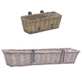 thumbnail image 3 of vidaXL Wicker Railing Planters, 2-Piece Set, Brown with PE Lining for Balcony & Garden Use, 3 of 14