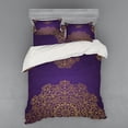 thumbnail image 2 of Ambesonne Mandala Bedding Set 3 Pcs, Ornate Swirl Motif, Twin XL, Purple Yellow, 2 of 3