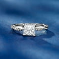 thumbnail image 4 of SFTING Engagement Rings for Woman 925 Sterling Silver Wedding Woman Rings 5A CZ Princess Cut Size 6, 4 of 8