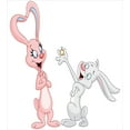 thumbnail image 3 of Engagement Party Duvet Cover Set, Cartoon Bunnies Proposing Rabbits with Wedding Ring Art Print, Decorative 3 Piece Bedding Set with 2 Pillow Shams, Calking Size, Pale Pink and Grey, by Ambesonne, 3 of 3
