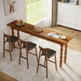 thumbnail image 4 of Tribesigns 70.9" Extra Long Console Table, Narrow Wood Sofa Table Behind Couch for Hallway, Brown, 4 of 7