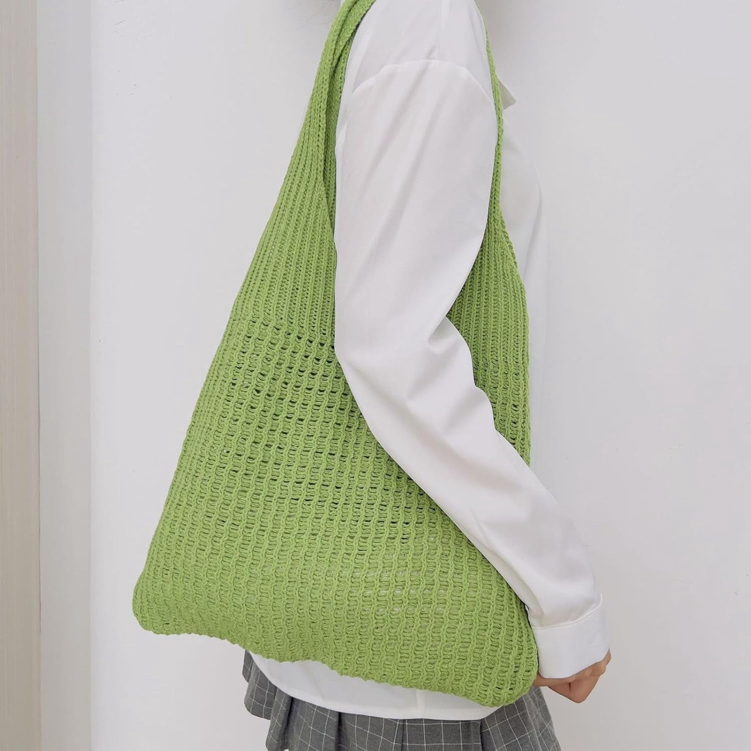 CoCoMangos Beach Tote Bag Aesthetic Coconut Girl Aesthetic Tote Bag Crochet Beach Bag Small Beach Bag Tote Bag for Women