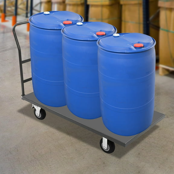 Steel Panel Truck Cart with Detachable Handle, 2000 lbs Load Capacity, Smooth-rolling Casters, and Slope Pads for Easy Maneuverability