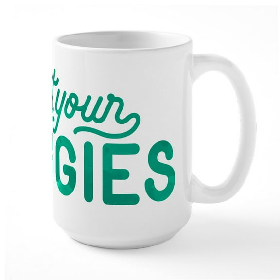 CafePress - Eat Your Veggies Large Mug - 15 oz Ceramic Large White Nolvety Mug