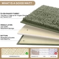 thumbnail image 3 of Alfombras de baño HOMEIDEAS, 3 piezas, ultrasuaves y antideslizantes (verde salvia), 3 of 7