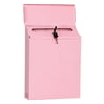 thumbnail image 1 of Buzón vertical colgante, resistente, para sobres, periódicos, puerta de entrada, porche, casa, oficina, decoración rural, color rosa, 1 of 6