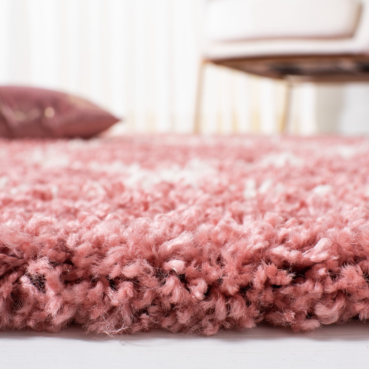 SAFAVIEH Venus Shag Waverly Trellis Area Rug, Pink/Ivory, 5'3" x 7'6"