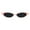 Pink Black, variant on Girls Kid Size Narrow Oval Cat Eye Plastic Retro Mod Sunglasses White Black