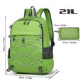 thumbnail image 2 of AUXDIQ Foldable Hiking Backpack 21L Women Men Lightweight Daypack for Camping Travel and Daily Use Green, 2 of 6