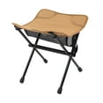 thumbnail image 4 of koolsoo Camping Stool Outdoor Foot Stool Space Saving with Mesh Pocket Fishing Chair Seat Supplies for Traveling Outdoor Khaki, 4 of 8