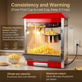 thumbnail image 2 of Commercial Popcorn Machine, Countertop Popcorn Maker, Popcorn Popper, 1300 W, 304 Stainless Steel, 48 Cups per Batch, Steel Frame, Theater Style Popper for Cinemas, 2 of 16
