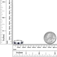 thumbnail image 3 of Gem Stone King 925 Sterling Silver Round White Topaz Blue Sapphire Anniversary Ring for Women (1.52 Cttw, Gemstone Birthstone, Available in Size 5, 6, 7, 8, 9), 3 of 4
