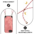 thumbnail image 5 of Leather Case Compatible with iPhone 16E with Crossbody Lanyard,Vintage PU Adjustable Necklace Strap Strap Shockproof Cover Compatible with iPhone 16E for Men Women, 5 of 8