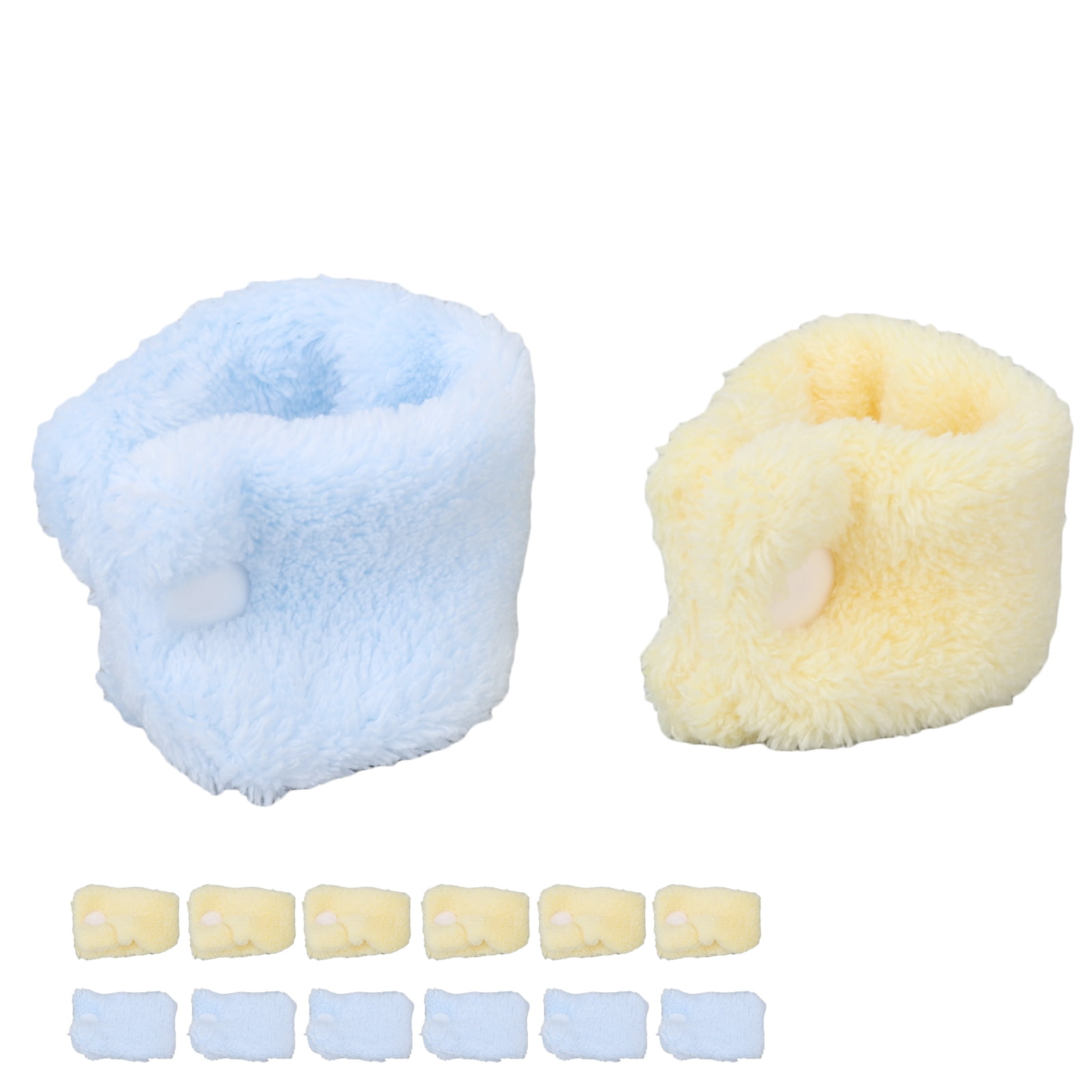 Soft Sleep Hair Curlers, Heatless Hair Rollers Bule Yellow For Night