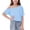 Light Blue, variant on Girls Off the Shoulder Tops Asymmetrical Neck Short Sleeve Oversized T-Shirts Y2K Cute Summer Streetwear Blouses Gray 13-14 Years
