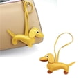 thumbnail image 2 of Giaone Mini Dachshund Dog Keychain Cute PU Keyring Hanging Ornament, 2 of 20