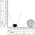thumbnail image 6 of Gem Stone King 14K White Gold Black Onyx Pendant Necklace for Women | 5.00 Cttw | Gemstone December Birthstone | Oval 14X10MM | With 18 inch Chain, 6 of 6