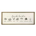 thumbnail image 1 of Benjara BM263206 Wall Decor with Herbs Label & Wooden Frame, Brown, 1 of 6