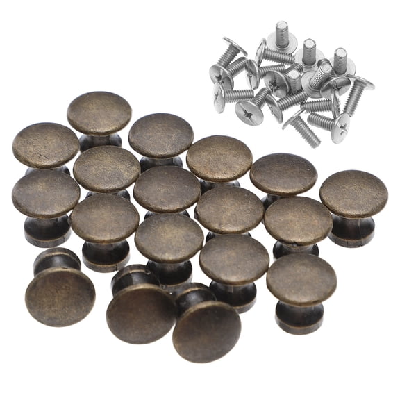 LOLIPPYY Set of 20 Retro Metal Drawer Handles for Cabinets and Dressers, Light Brown Finish Hardware